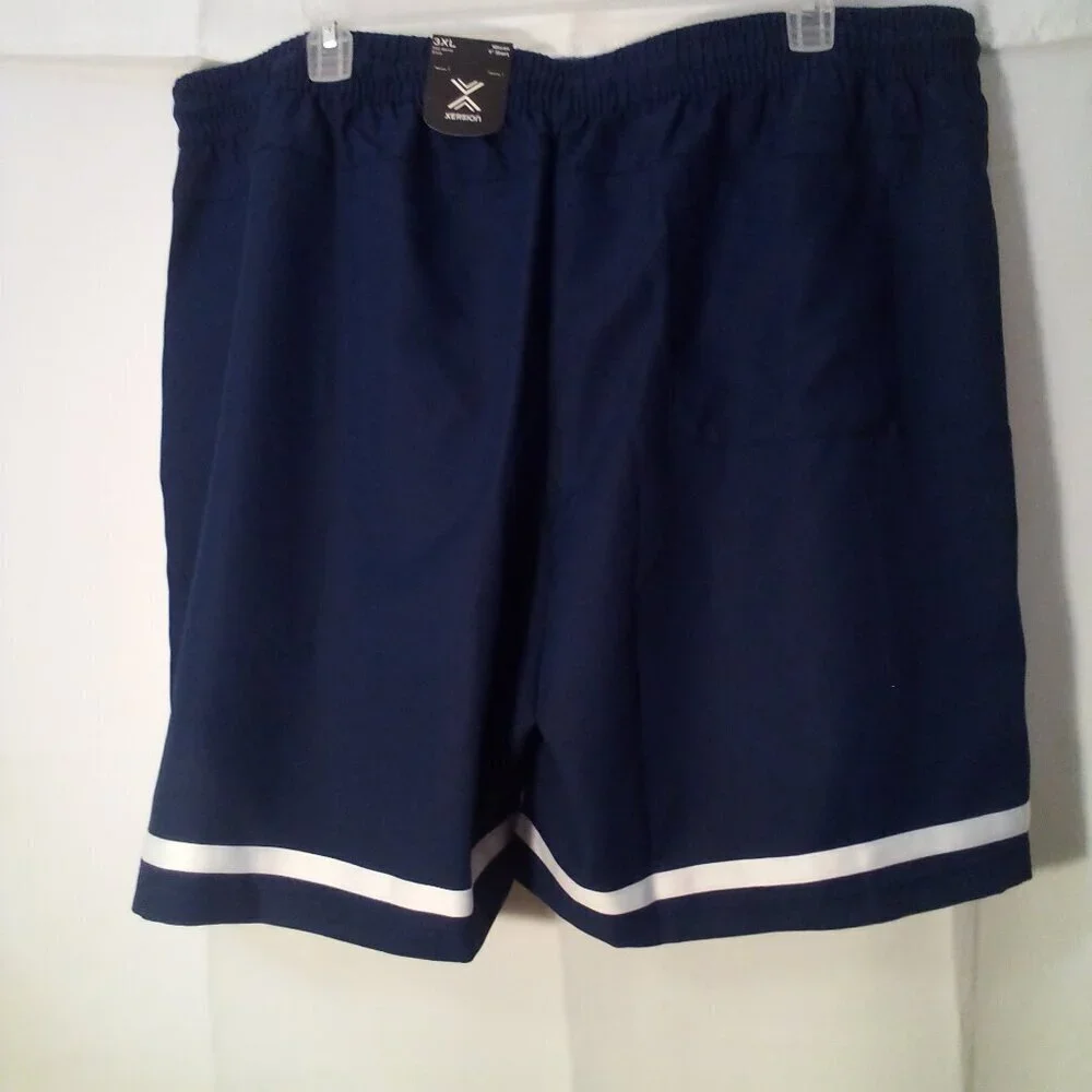 Xersion Shorts Men 3XL Stretch Waist Above Knee Pockets Blue